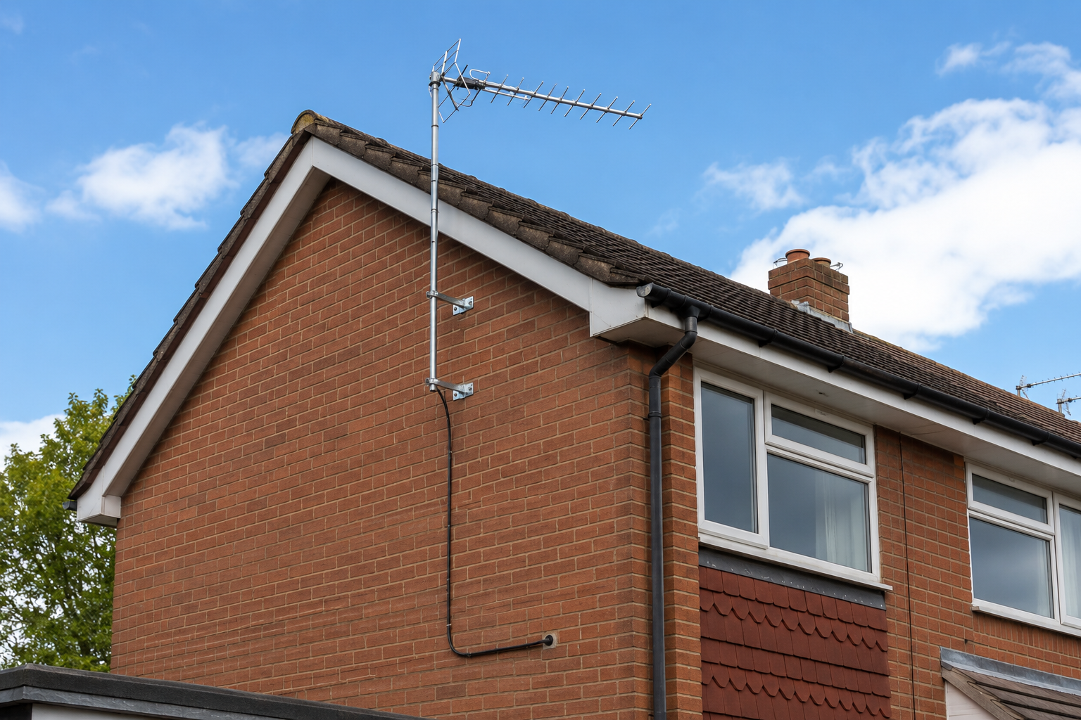 TV aerial installation on a Tamworth home